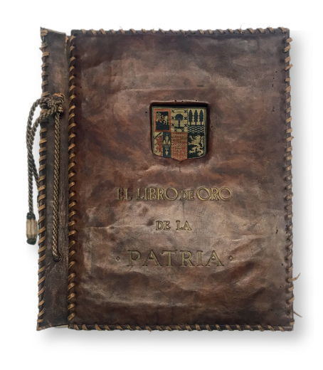 Libro de oro de la Patria Vasca conservado en el museo de Sabino Arana Fundazioa