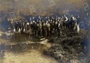 Imagen de los hombres pertenecientes al grupo de monte Mendigoixale Bazkuna en 1909