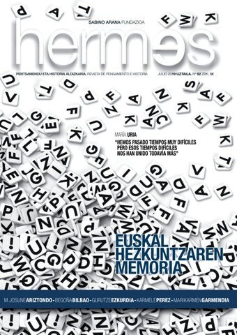 Imagen de la portada de la revista Hermes número 62