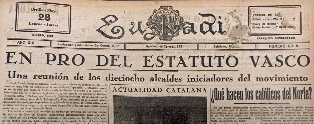 El Estatuto de EstellaLizarra, un primer proyecto de Estatuto vasco