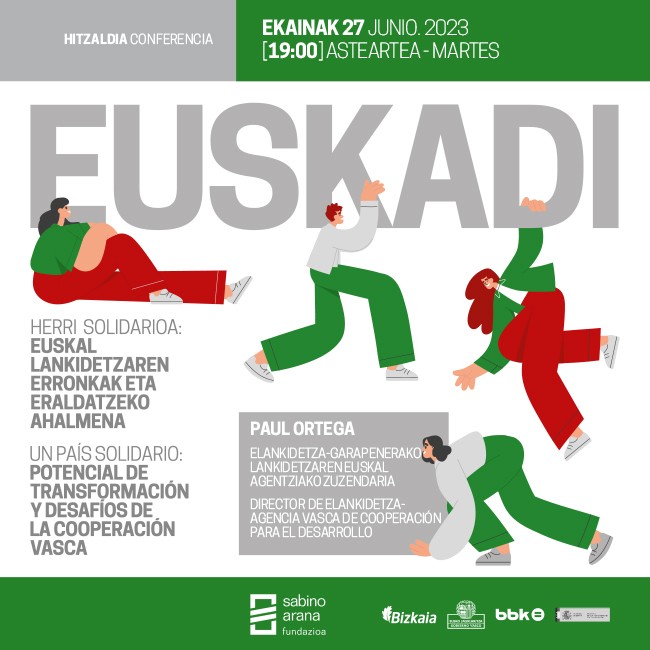 Conferencia: “Euskadi, un país solidario: el potencial de transformación y desafíos de la cooperación vasca”, a cargo de Paul Ortega.