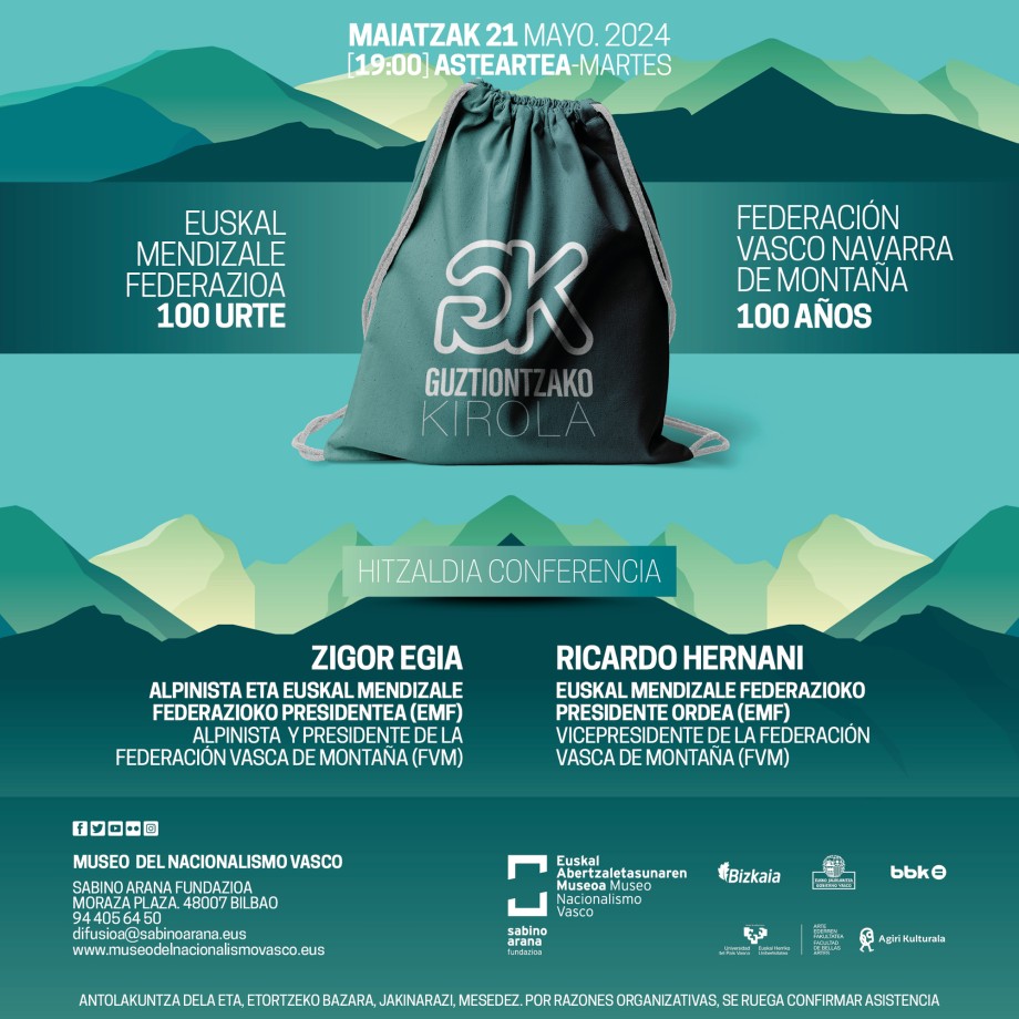 Conferencia: Federación Vasco Navarra de Montaña. 100 años