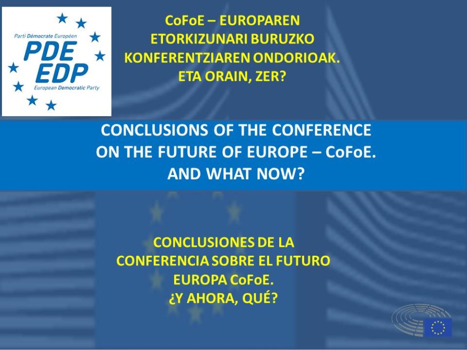 “Conclusiones de la Conferencia sobre el Futuro de Europa.  ¿Y ahora qué?”