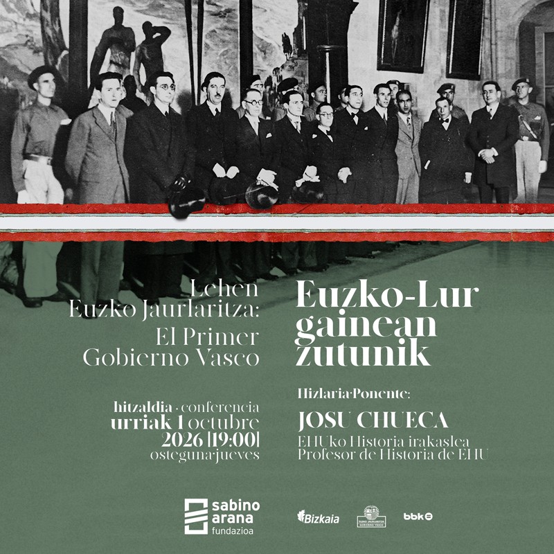 Josu Chuecak lehenengo Euzko Jaurlaritzaren ibilbidea aztertuko du, erakundea eratu eta 90 urtera