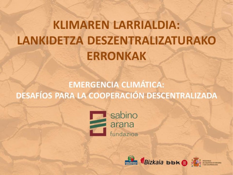 Afrikako kontinenteko larrialdi klimatikoa eta genero-desberdintasuna,  euskal lankidetza deszentralizatuaren erronketako batzuk