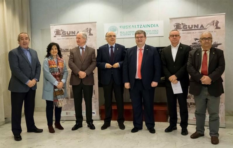 Bilbao celebra una jornada dedicada a rememorar el primer periódico diario en euskera “EGUNA” en la sede de Eskaltzaindia