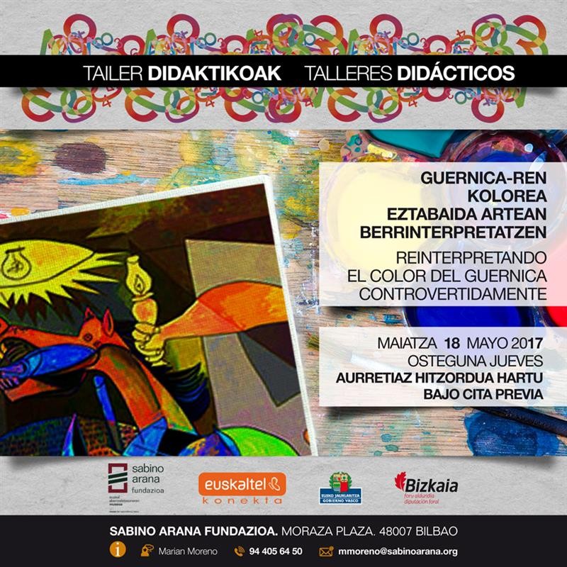 El Museo del Nacionalismo Vasco  celebrará mañana el Día Internacional de los Museos  con talleres que invitan a los escolares a “reinterpretar el color del ‘Guernica’ controvertidamente”