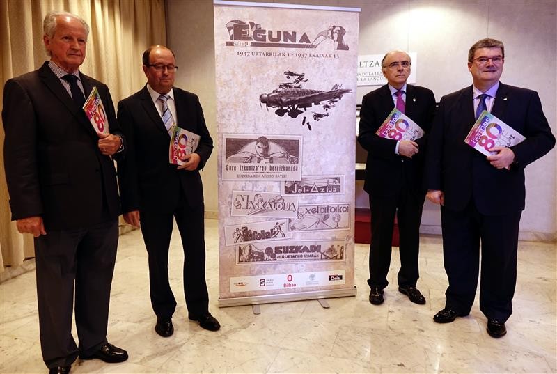 PRESENTACIÓN DE UN NÚMERO ESPECIAL DE LA REVISTA “HERMES” CON MOTIVO DEL 80 ANIVERSARIO DEL PRIMER PERIODICO EN EUSKERA “EGUNA”