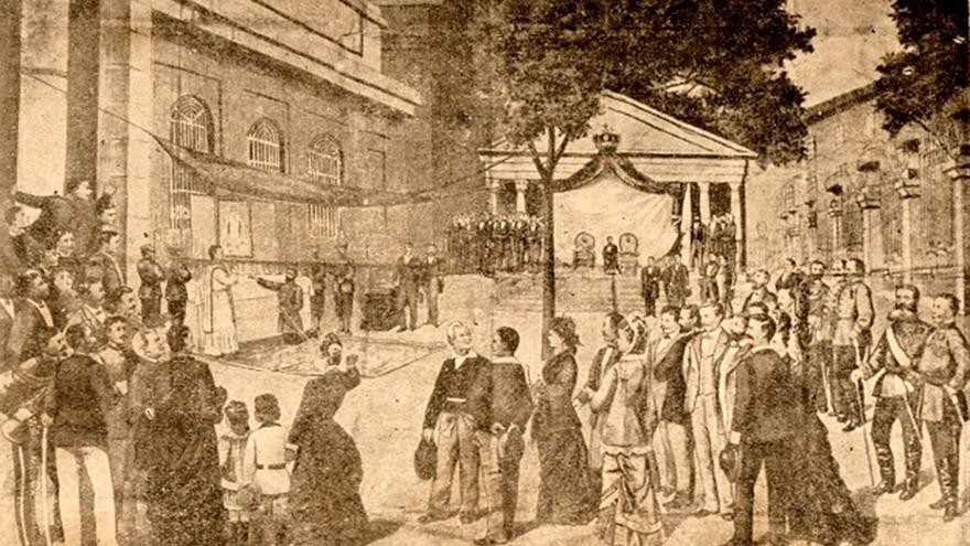 Jura y proclamación de Carlos VII como Señor de Vizcaya en Gernika el 3 de julio de 1875. PARDO/EGAÑA, 2008, DONOSTIA.