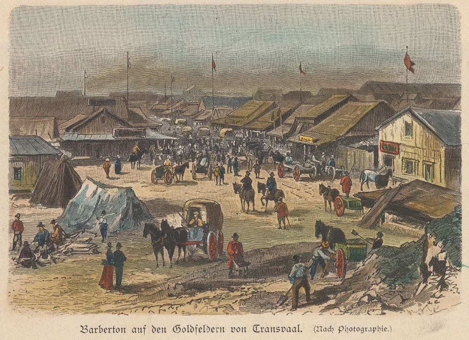 La minería de oro en Transvaal, por Geiltbeck, 1897.