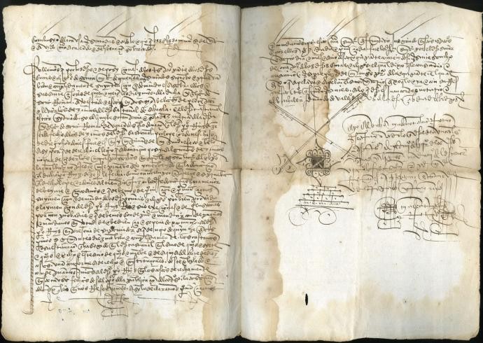 Documento del Archivo Histórico Eclesiástico de Bizkaia. Siglo XVI.
