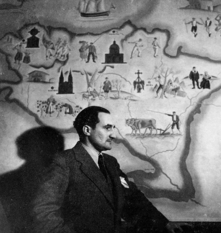 El Lehendakari José Antonio Agirre en su despacho de Avenue Marceau. El Lehendakari José Antonio Agirre en su despacho de Avenue Marceau.