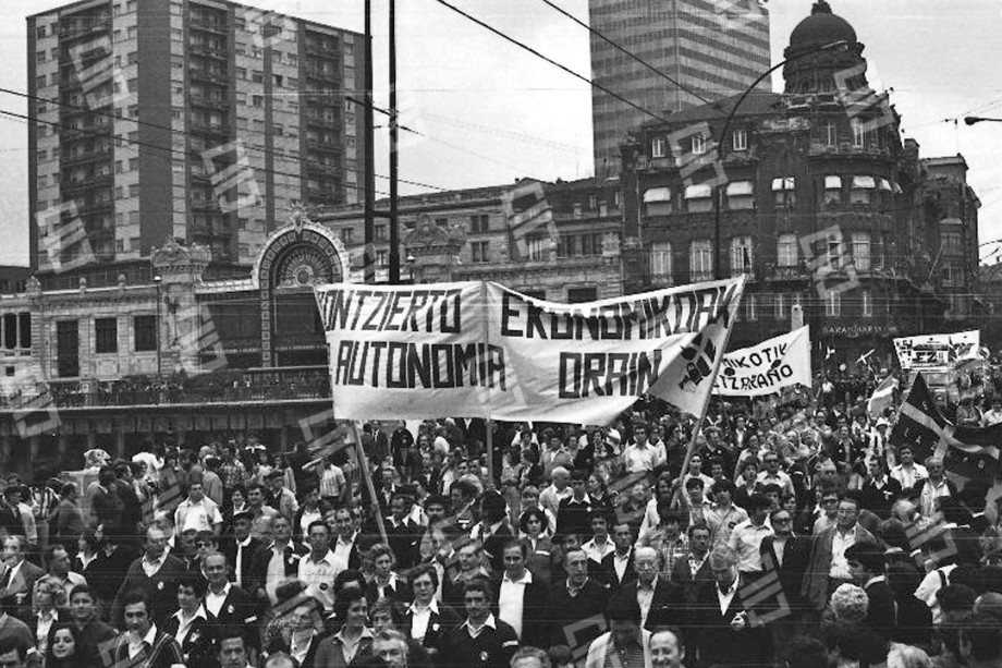 Manifestación a favor del Concierto Económico.
