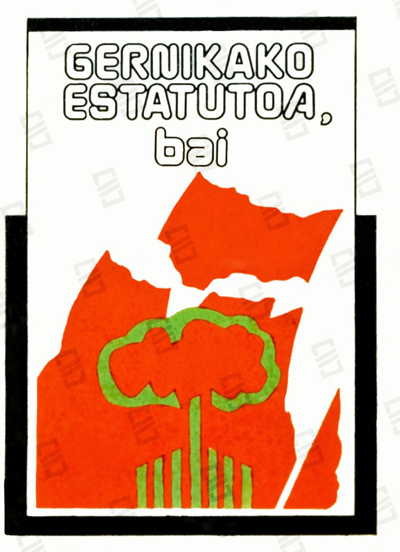 Cartel a favor del Estatuto de Gernika. Cartel a favor del Estatuto de Gernika.