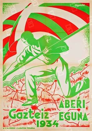 Imagen del cartel del Aberri Eguna de 1934 en Vitoria-Gasteiz