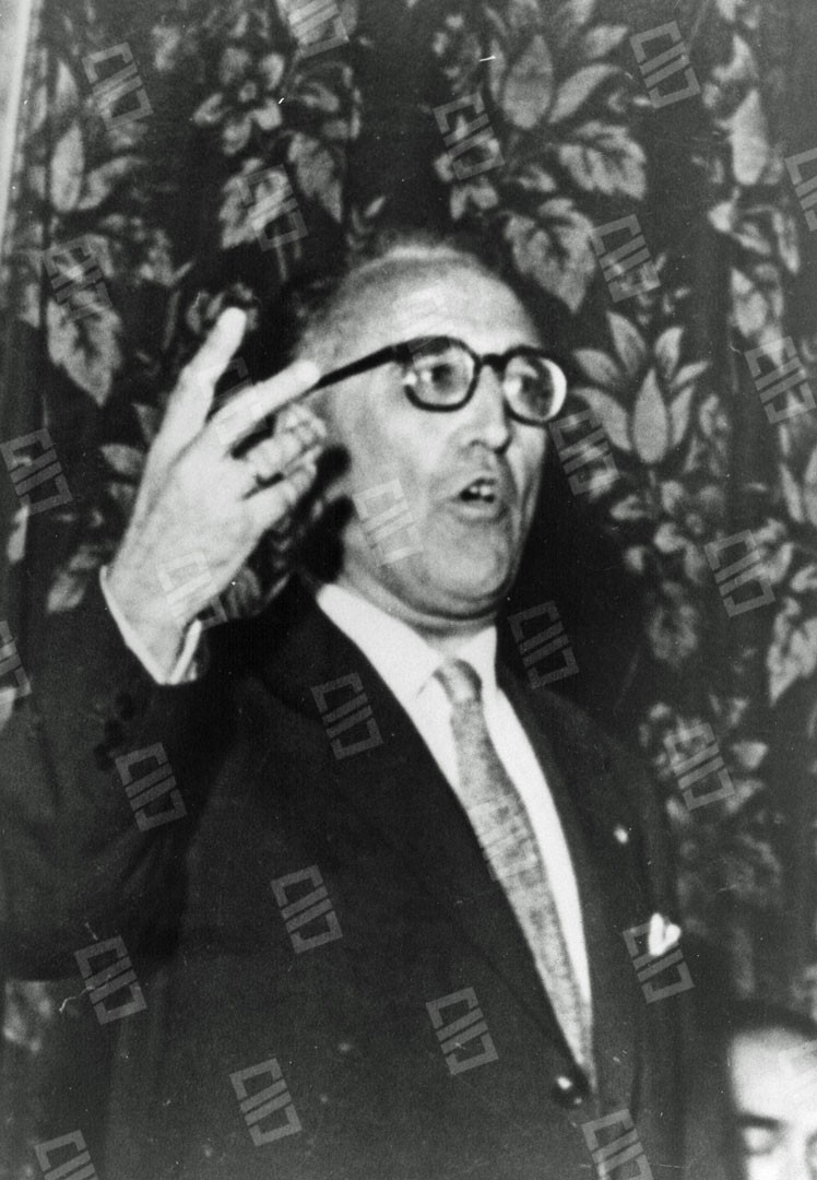 Vicente (Bingen) Amezaga Aresti, imagen tomada en el Centro Vasco de El Paraiso en Caracas.