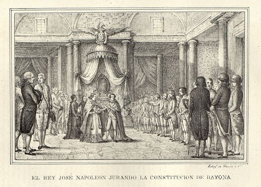 El 7 de julio de 1808 fue aprobada la llamada “Constitución de Bayona”, que dejó a salvo los Fueros vascos