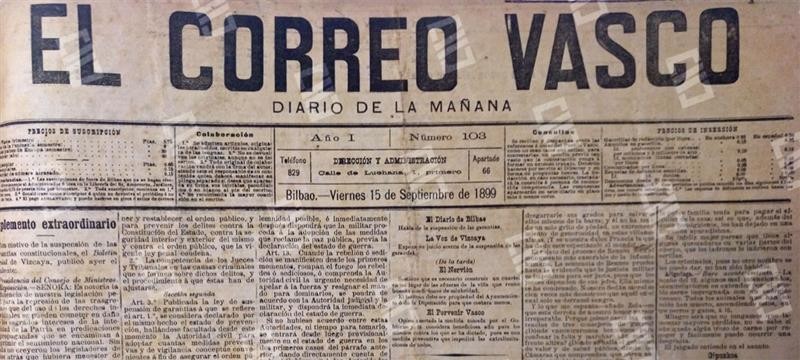 El Correo Vasco, lehen euskal egunkari abertzalea