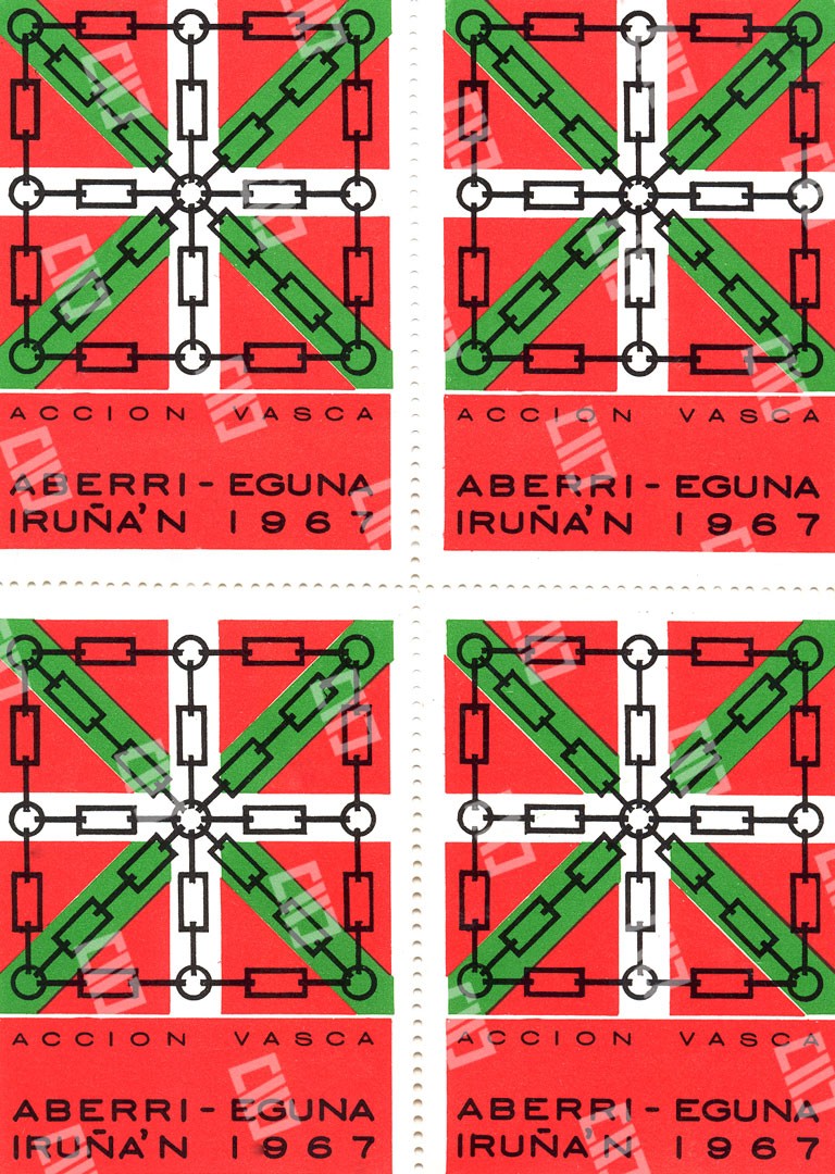 Sellos conmemorativos del Aberri Eguna de 1967.
