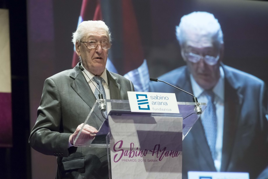 Leopoldo Zugaza, Premio Sabino Arana 2015.