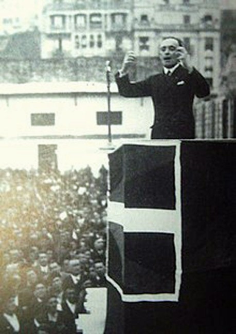 Teodoro Hernandorena en el mitin del Aberri Eguna de 1933