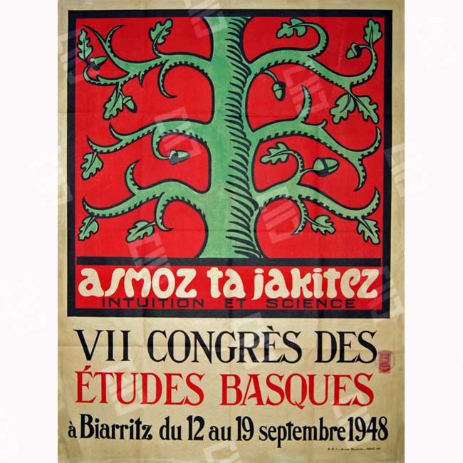 Cartel del VII Congreso de Estudios Vascos.