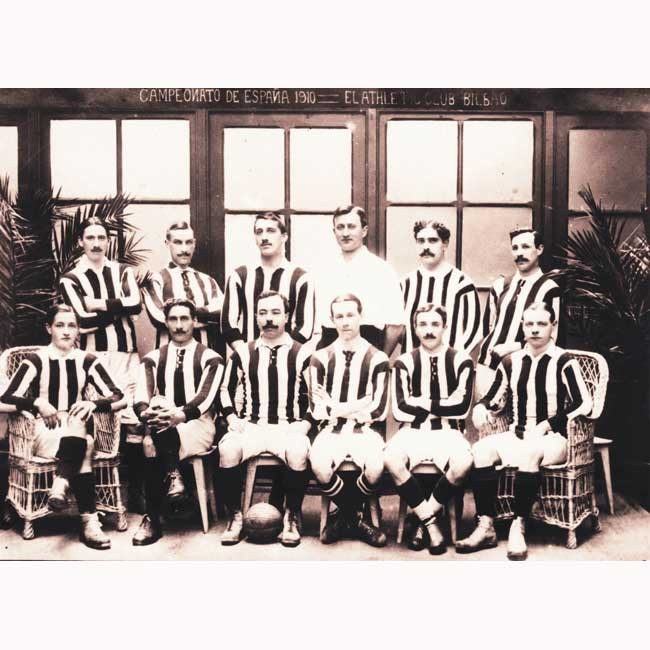 Athletic Clubeko jokalariak 1910eko urtarrilaren 9an.