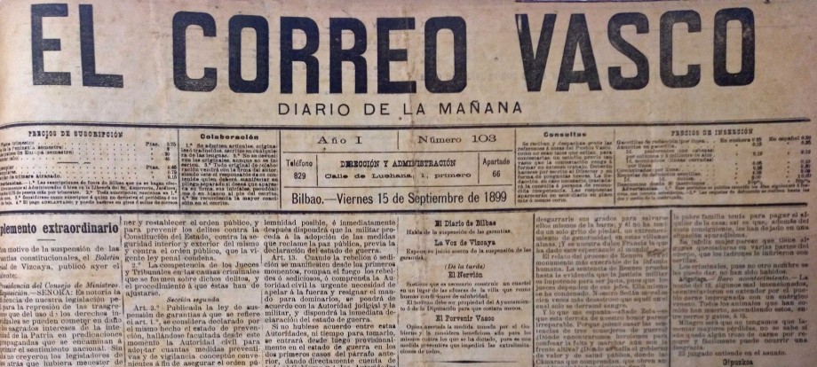 El Correo Vascoren azala. El Correo Vascoren azala.