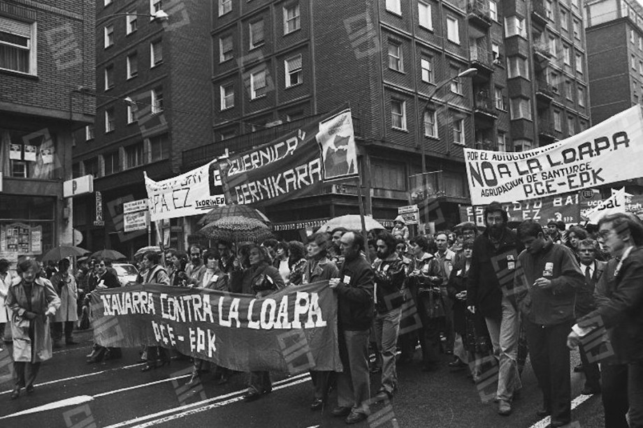 Manifestación contra la LOAPA.